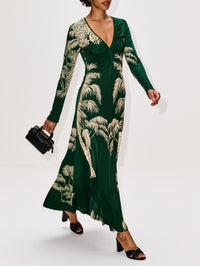 Alma Bordada Midi Dress,JOHANNA ORTIZ,EMERALD GREEN/ECRU,Image 3
