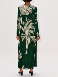 Alma Bordada Midi Dress,JOHANNA ORTIZ,EMERALD GREEN/ECRU,Image 4