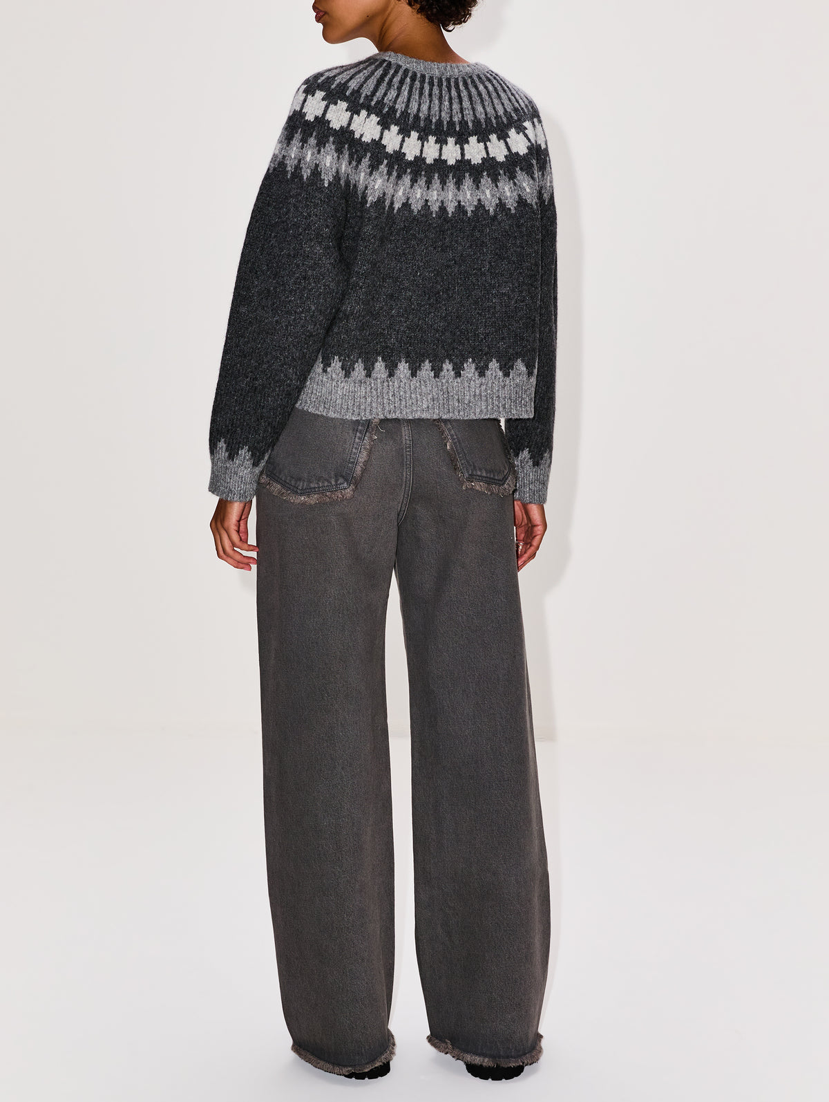 Alena Sweater,NILI LOTAN,DARK GREY MELANANGE,Image 3