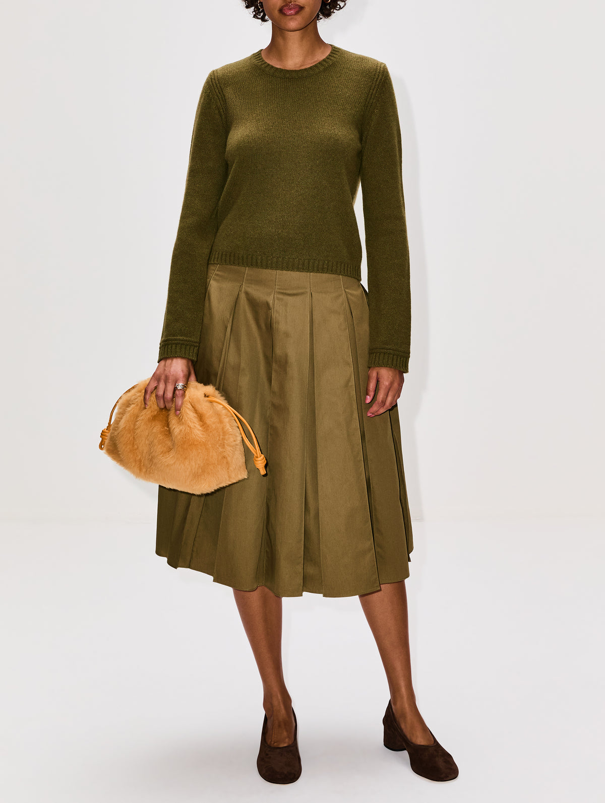 Cora Skirt,LA LIGNE,ARTICHOKE,Image 2