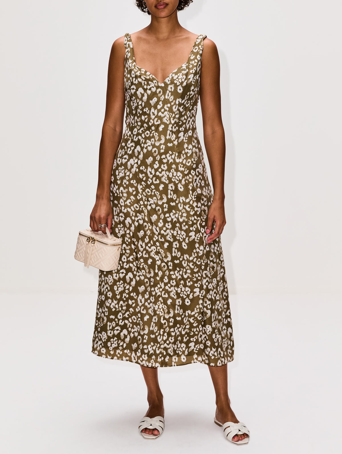 Joelle Dress,LA LIGNE,ARTICHOKE CREAM,Image 2