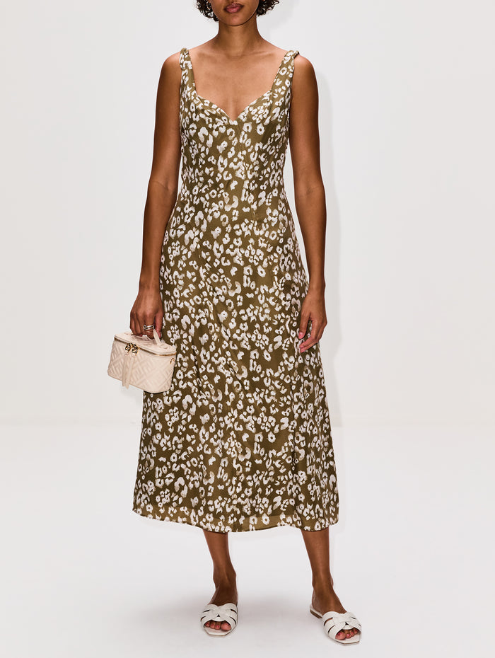 Joelle Dress,LA LIGNE,ARTICHOKE CREAM,Image 1