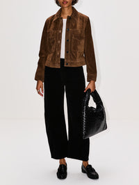 Susannah Suede Jacket,NILI LOTAN,HAZELNUT,Image 2