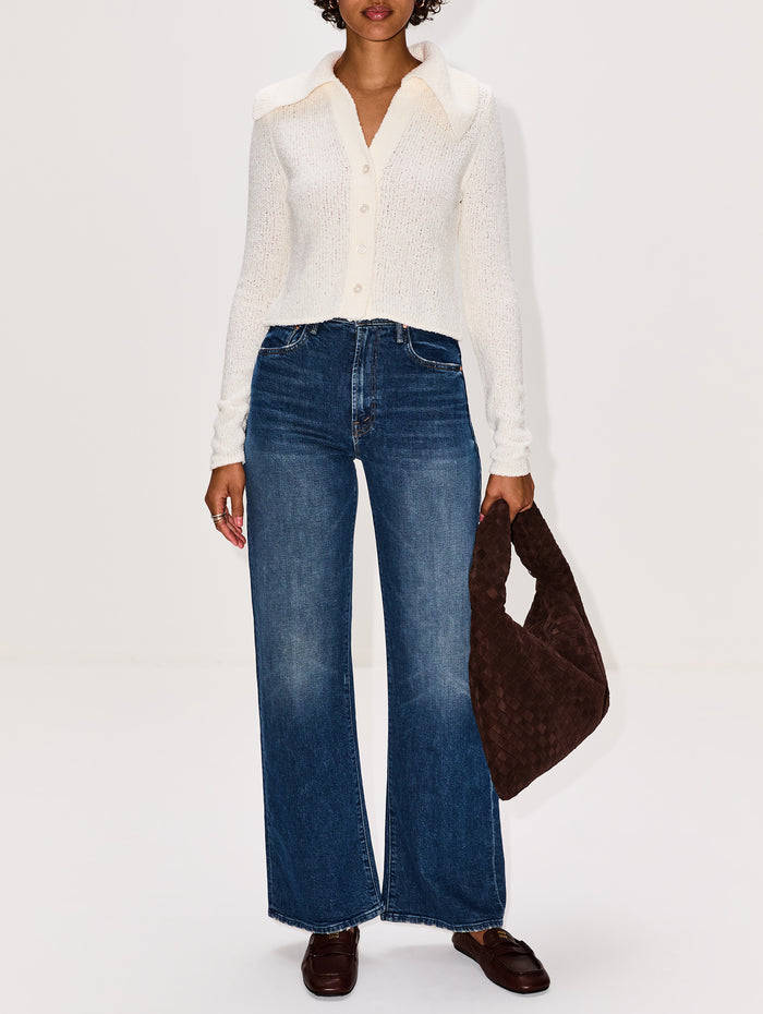 Elemental Collared Cardigan,PARIS GEORGIA,WHITE,Image 1