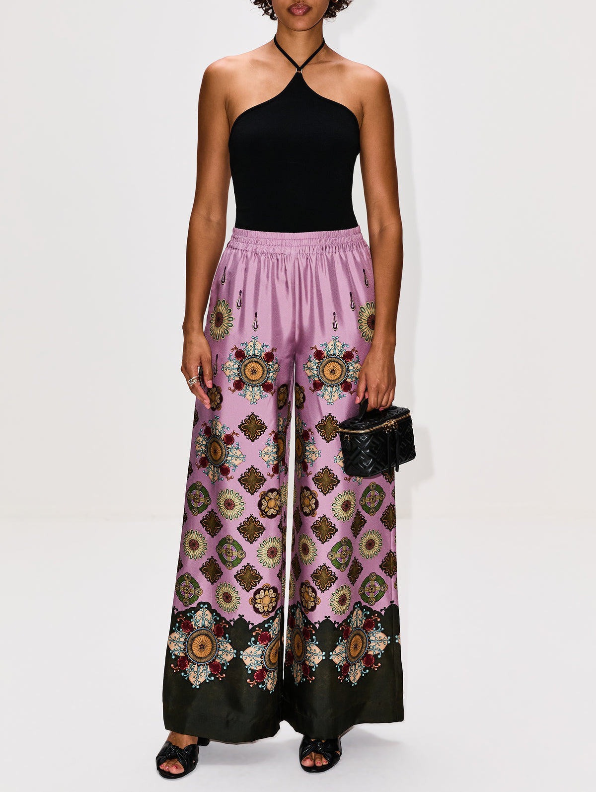 Palazzo Pant,LA DOUBLEJ,NUCLEAUS PLACEE/DUSTY PINK,Image 2