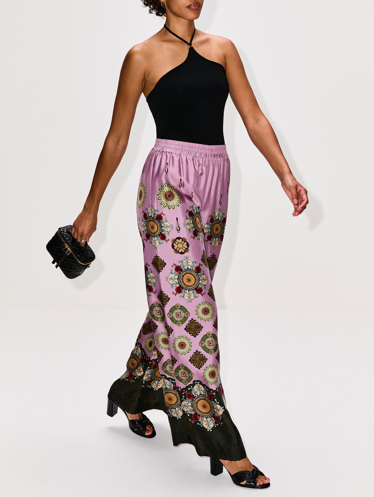 Palazzo Pant,LA DOUBLEJ,NUCLEAUS PLACEE/DUSTY PINK,Image 3