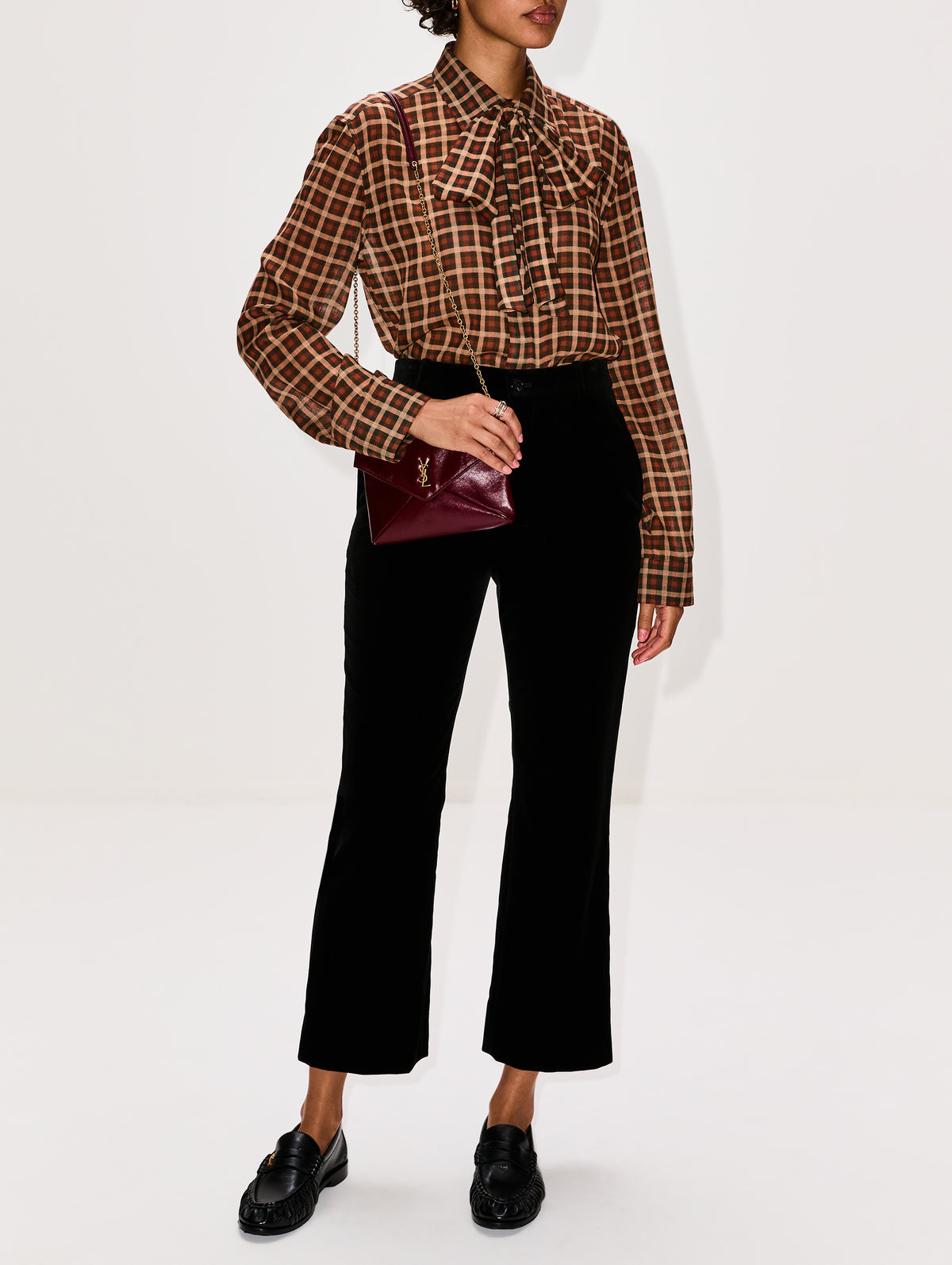 Small Pouch,SAINT LAURENT,DARK RUBY,Image 2