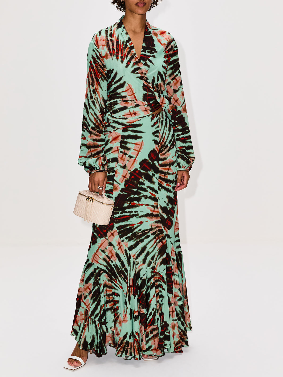 Honey Blouse,SILVIA TCHERASSI,MINT TIE DYE,Image 2