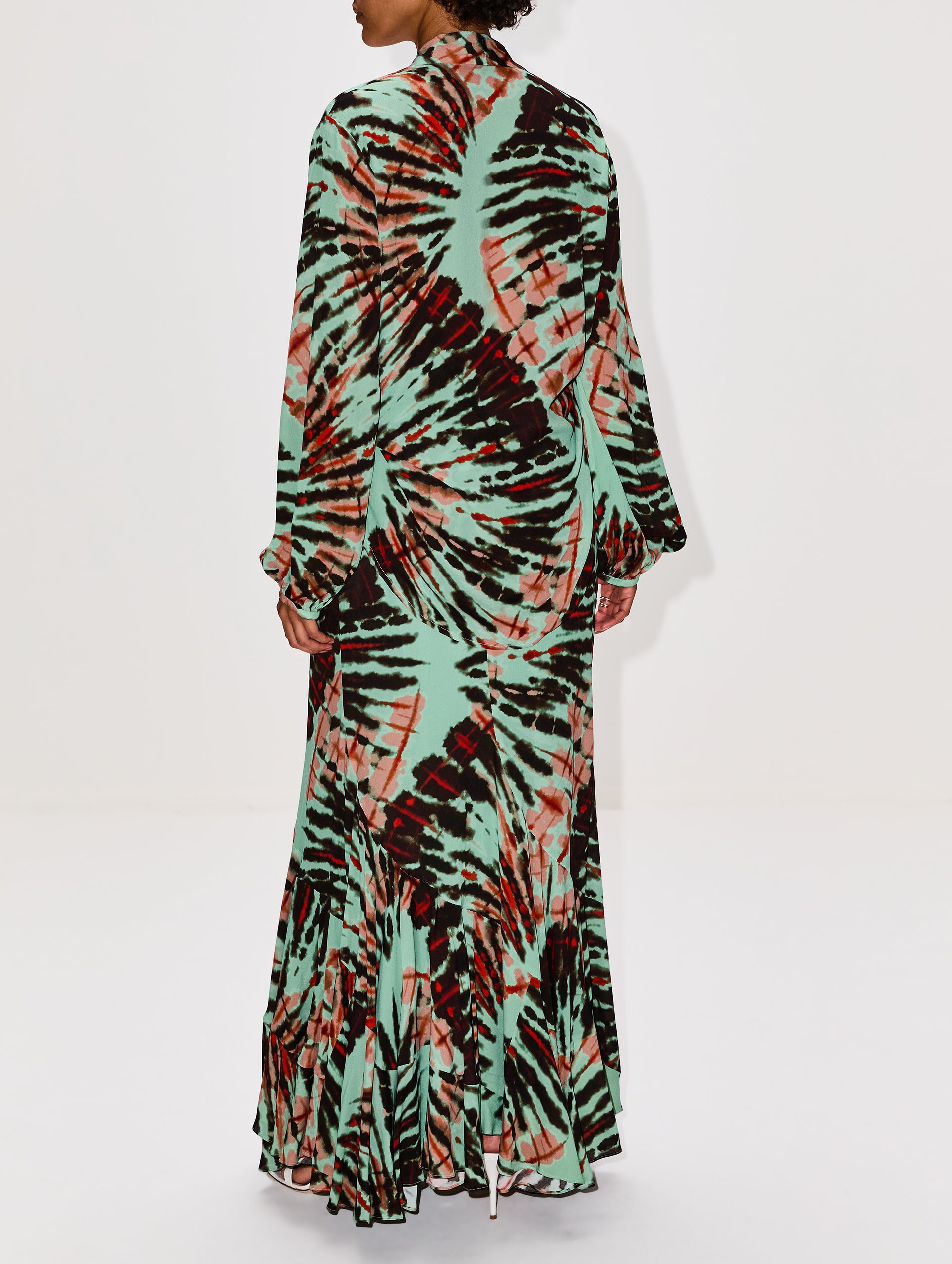 yt234 John Galliano ストライプ柄ミモレ丈スカート シルク Silvia Tcherassi Florina Striped Maxi Skirt | Neiman Marcus