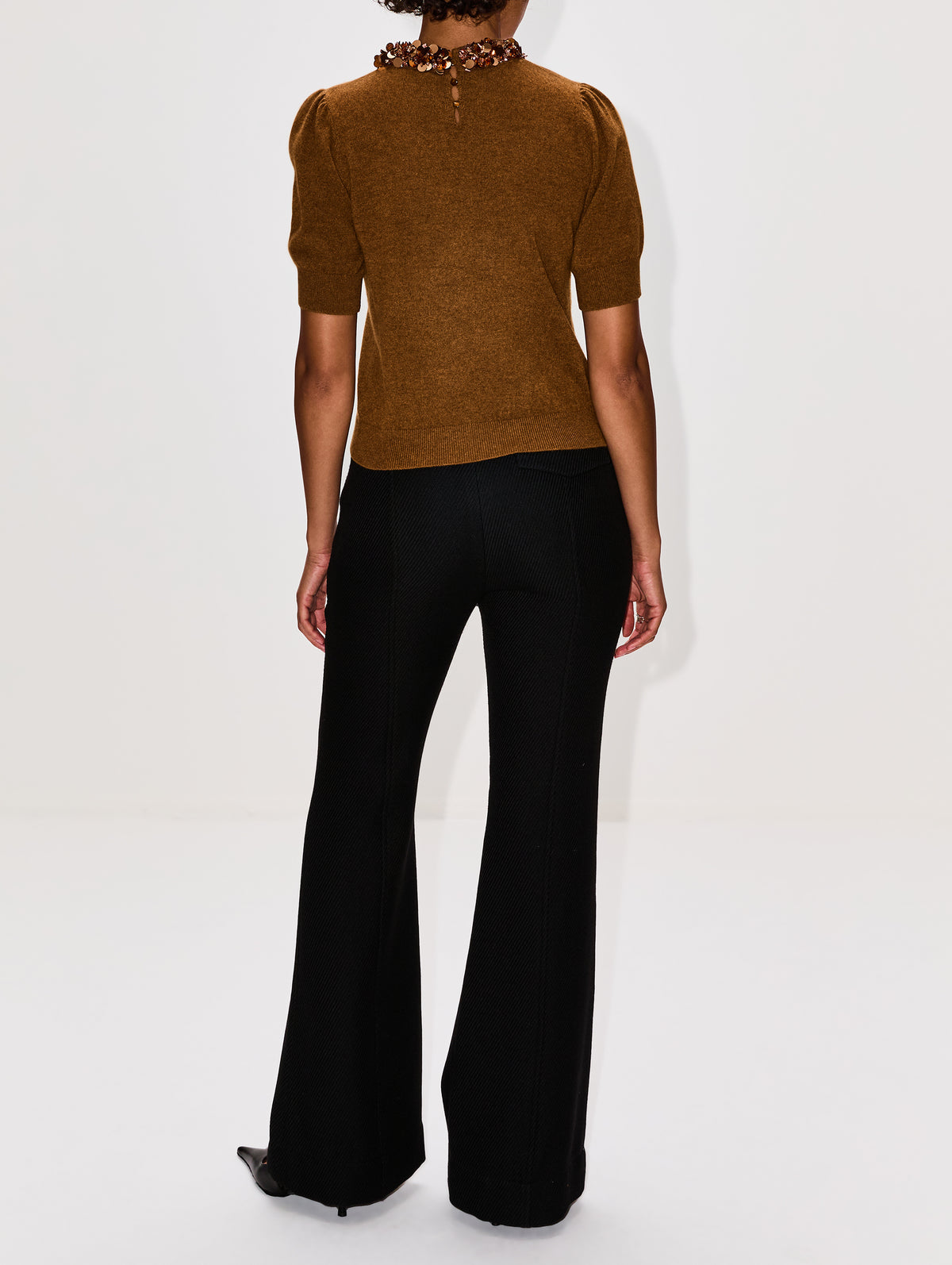 Liv Embroidered Top,ULLA JOHNSON,UMBER,Image 3