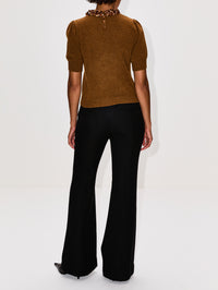 Liv Embroidered Top,ULLA JOHNSON,UMBER,Image 3