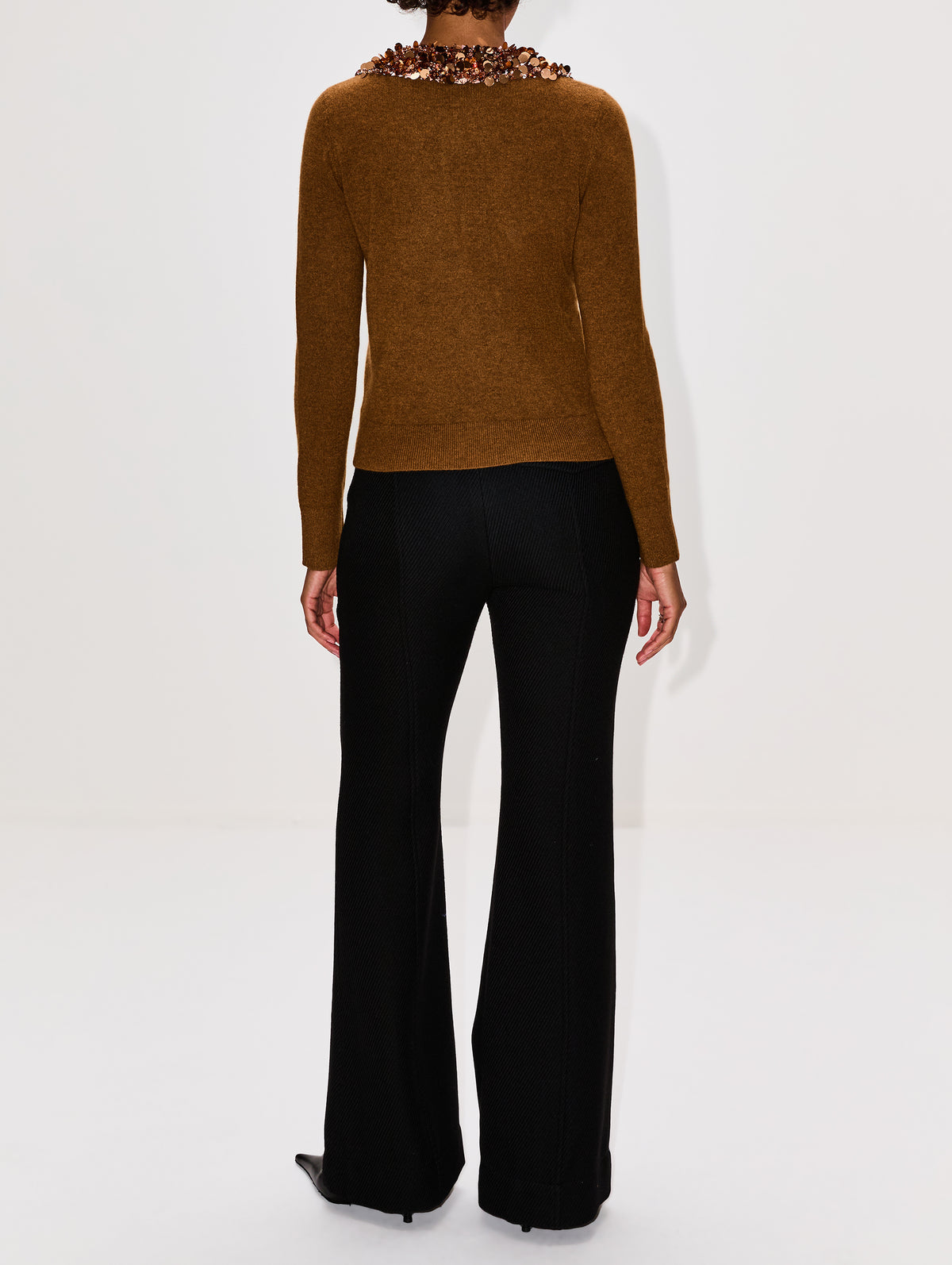 Margaux Cardigan,ULLA JOHNSON,UMBER,Image 3