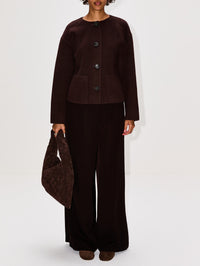 Elsie Double Faced Wool Coat,ULLA JOHNSON,SABLE,Image 2