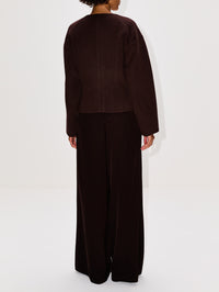 Elsie Double Faced Wool Coat,ULLA JOHNSON,SABLE,Image 3