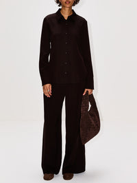 Maddi Shirt,PROENZA SCHOULER WHITE LABEL,CHOCOLATE,Image 2