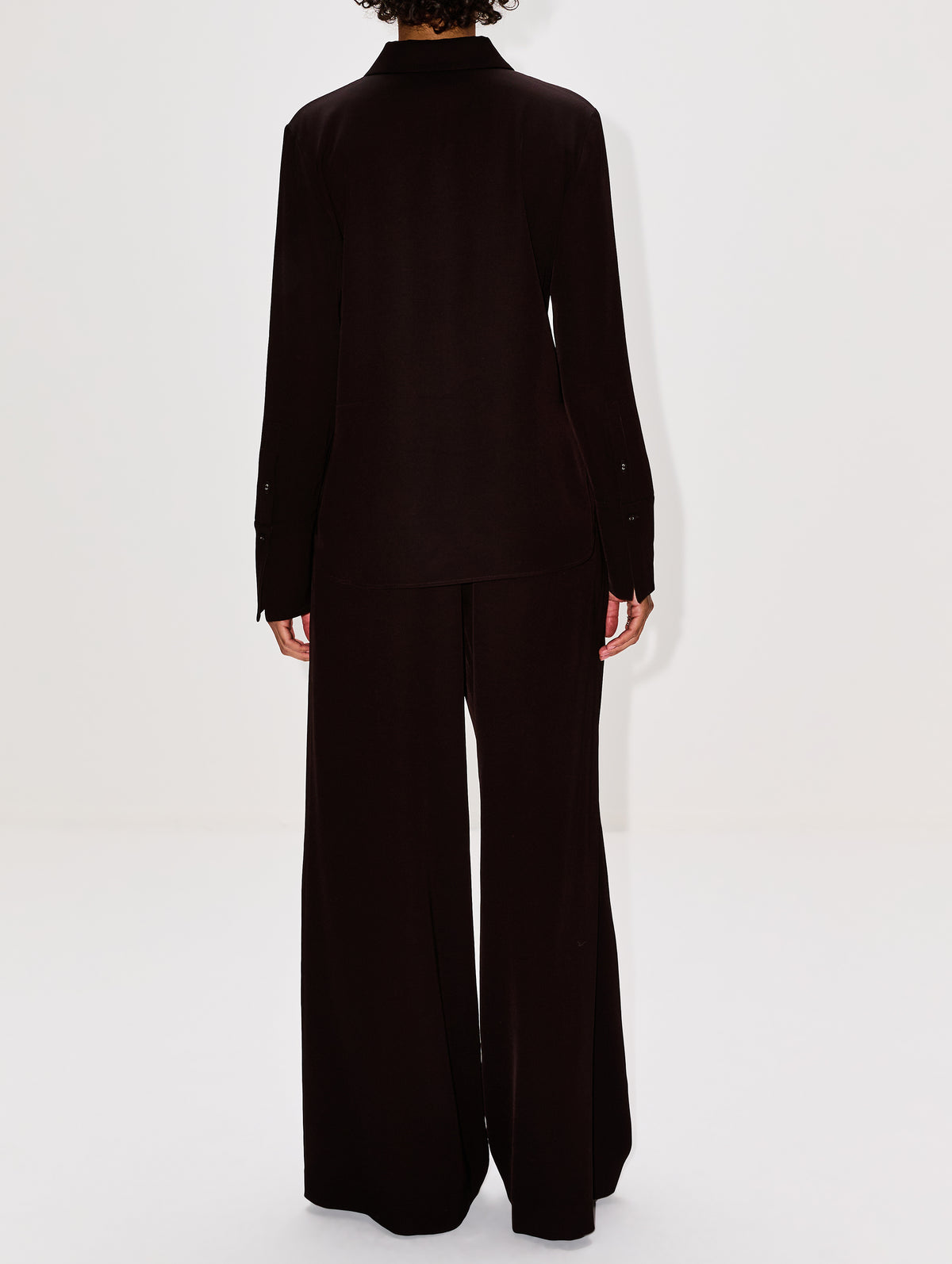 Maddi Shirt,PROENZA SCHOULER WHITE LABEL,CHOCOLATE,Image 3