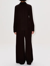 Maddi Shirt,PROENZA SCHOULER WHITE LABEL,CHOCOLATE,Image 3