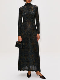 Koa Turtleneck Dress,ULLA JOHNSON,DESERT JASPER,Image 2