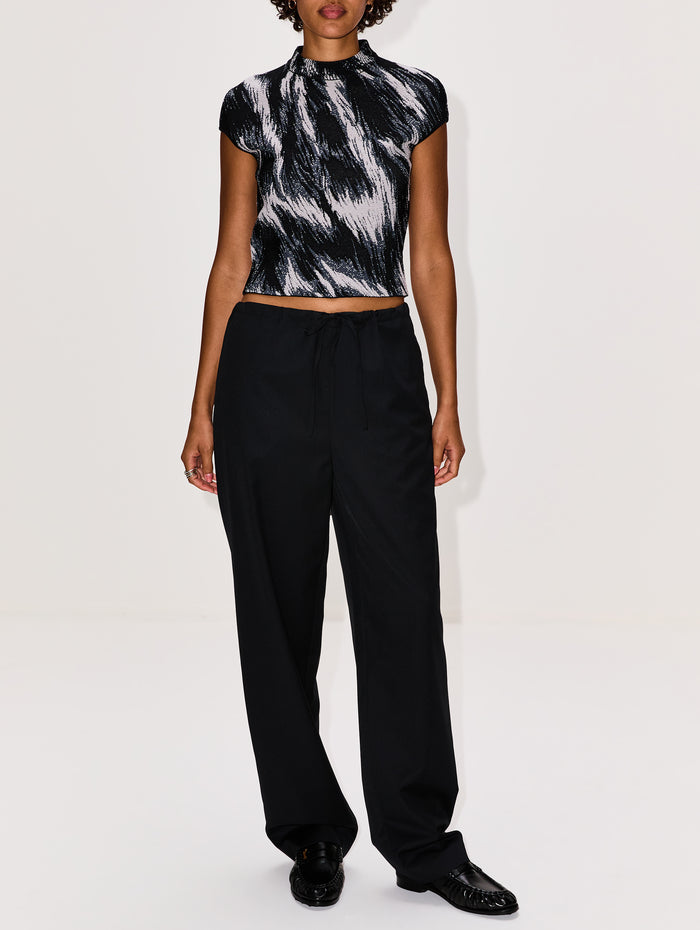 Short Sleeve Crop Top,GIVENCHY,GREY MIX,Image 1
