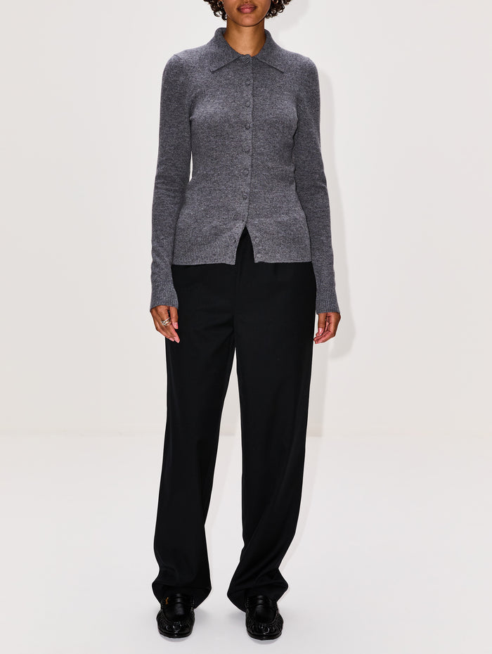 Vintage Cashmere Cardigan,ZEYNEP ARCAY,GREY,Image 1