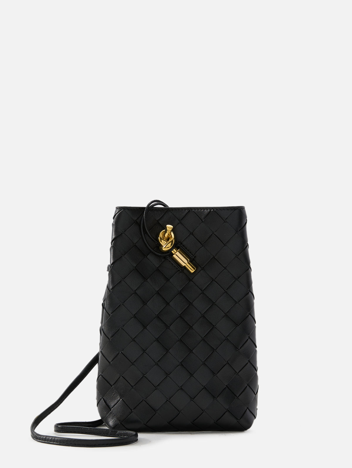 Phone Pouch,BOTTEGA VENETA,BLACK,Image 1