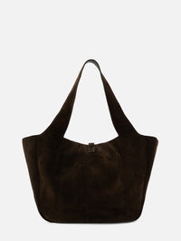 Bea Suede Softy Tote,SAINT LAURENT,LIGHT MUSK,Image 3