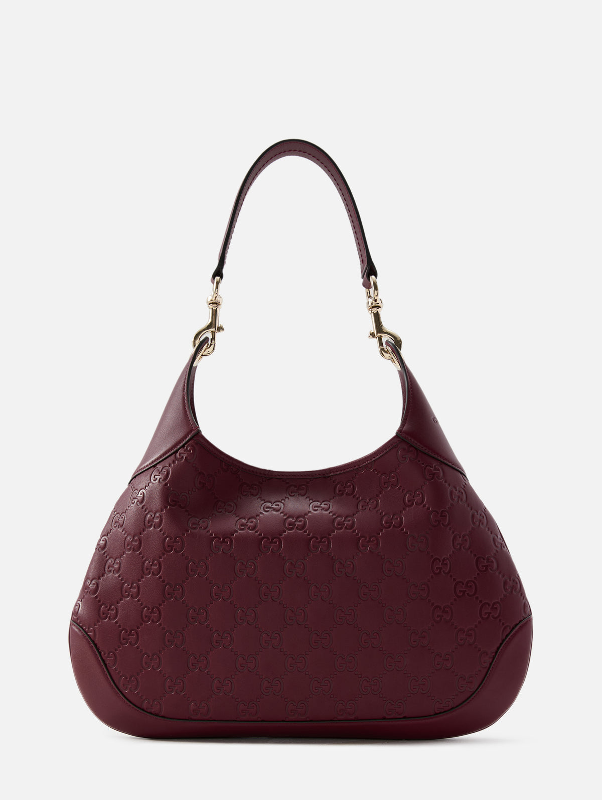 Gucci B Medium Shoulder Bag,GUCCI,ROSSO ANCORA,Image 1