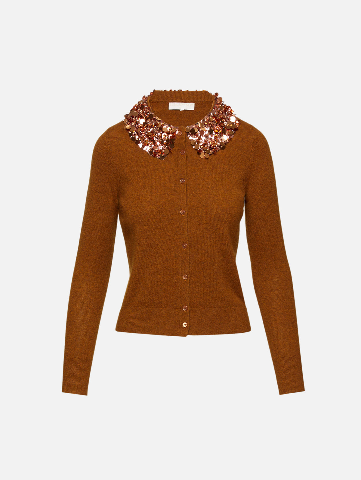 Margaux Cardigan,ULLA JOHNSON,UMBER,Image 1