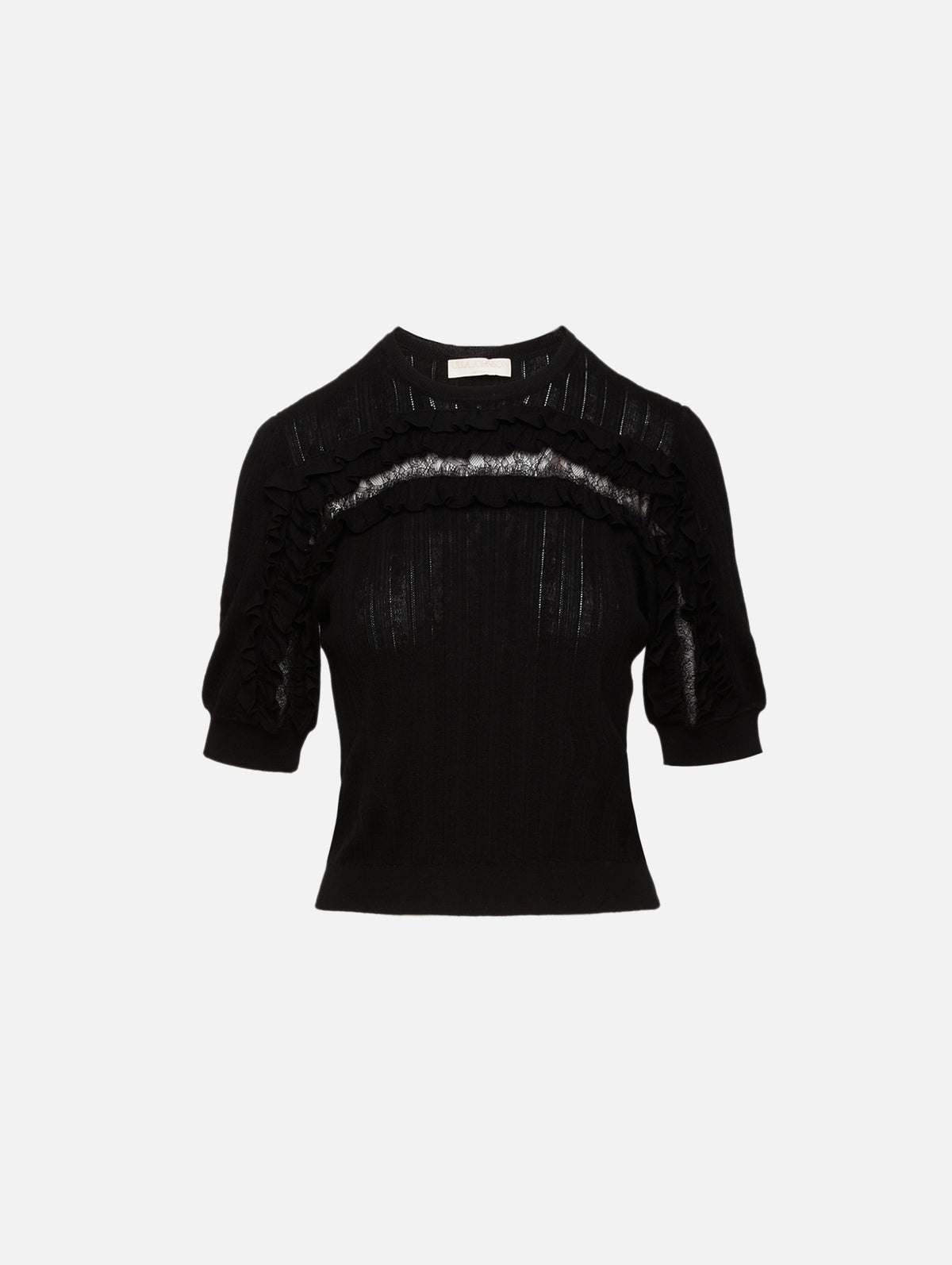 Salima Knit Top,ULLA JOHNSON,NOIR,Image 1