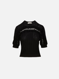 Salima Knit Top,ULLA JOHNSON,NOIR,Image 1