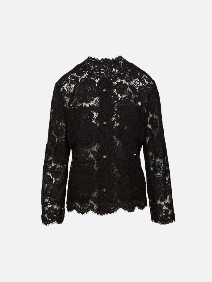 Lace Jacket,DOLCE & GABBANA,BLACK,Image 1