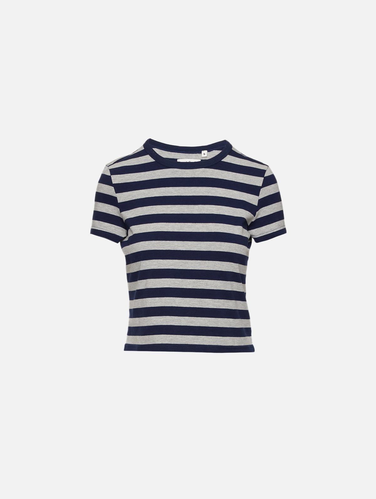 Striped Baby Tee,DENIMIST,LIGHT HEATHER,Image 1