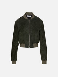 Stretch Leather Bomber,SUSAN BENDER,JUNIPER,Image 1
