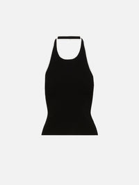 Fine Line Halter Top,ST AGNI,BLACK,Image 1