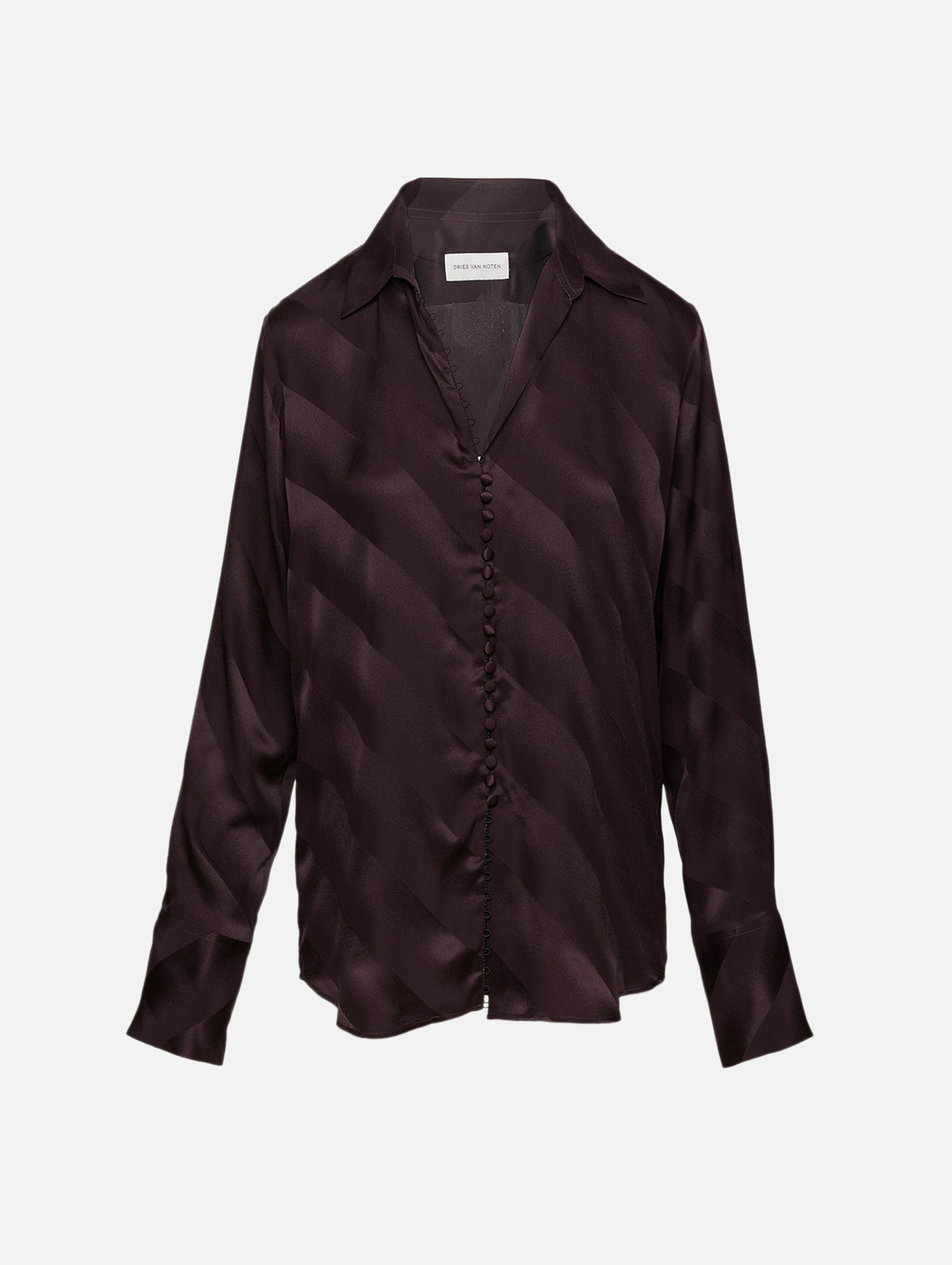 Celina Top,DRIES VAN NOTEN,DARK PURPLE,Image 1