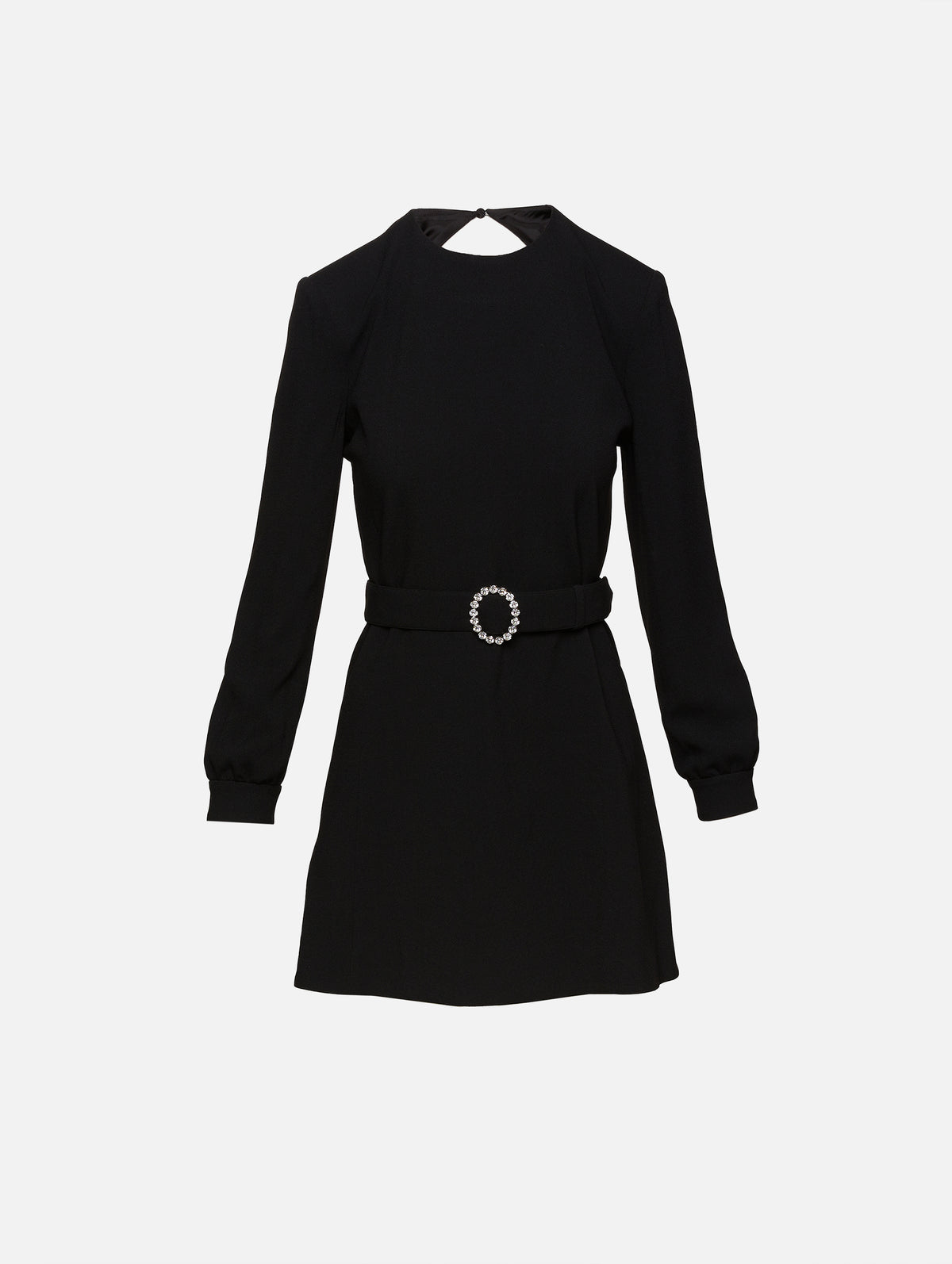 Belted Mini Dress,SAINT LAURENT,NOIR,Image 1
