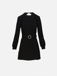 Belted Mini Dress,SAINT LAURENT,NOIR,Image 1