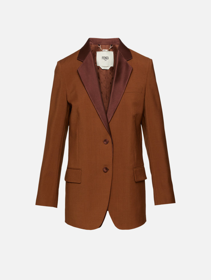 Giacca Blazer,FENDI,TOBACCO,Image 1