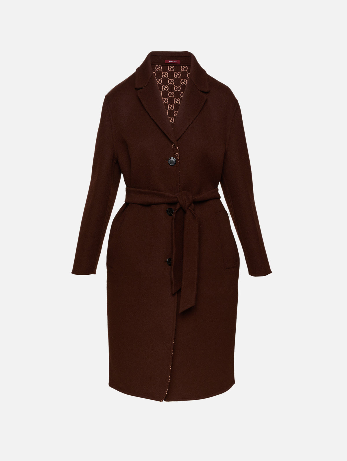 GG Coat,GUCCI,BROWN/PINK,Image 1