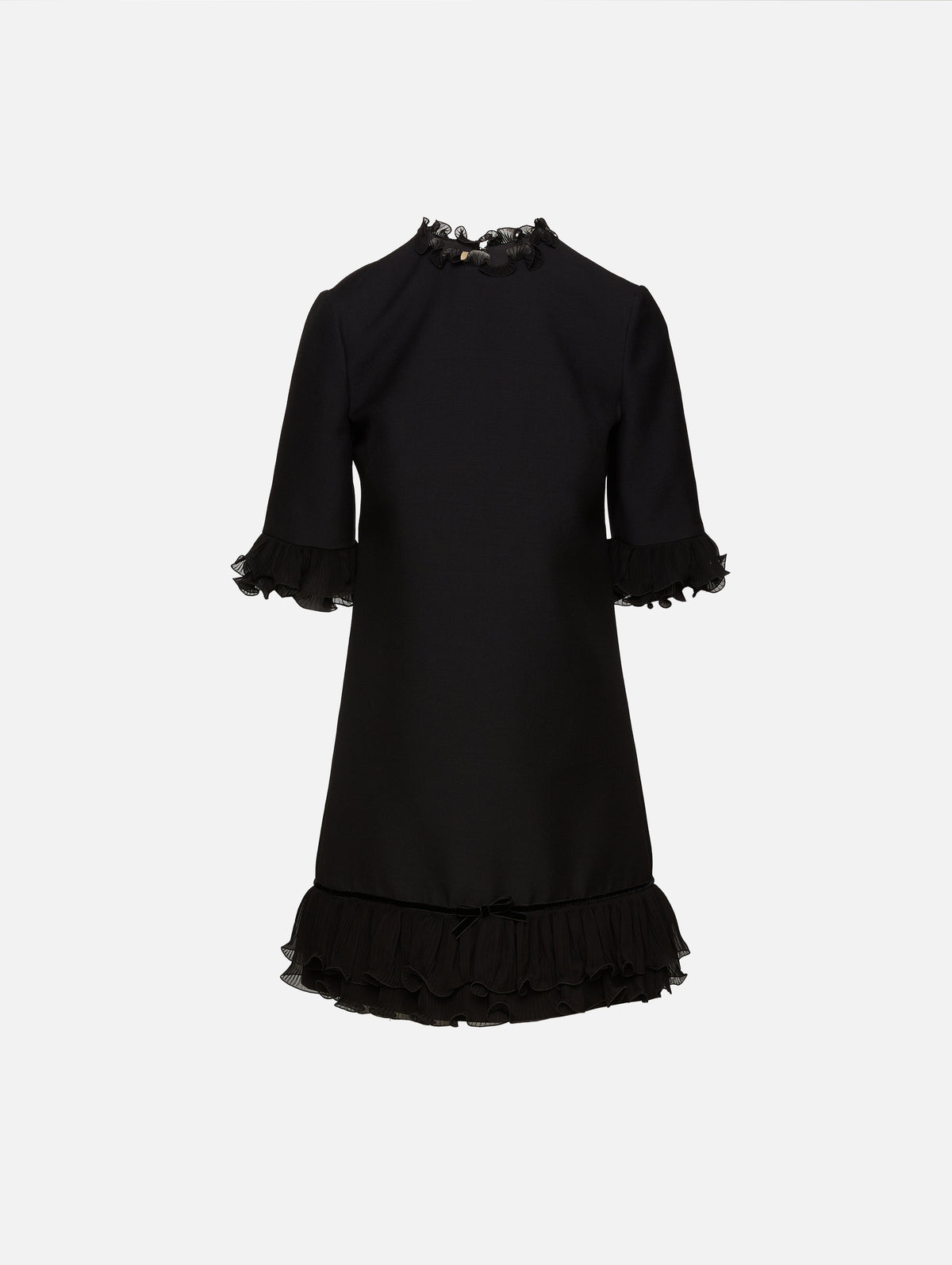 Crepe Couture Dress,VALENTINO GARAVANI,NERO,Image 1