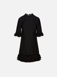 Crepe Couture Dress,VALENTINO GARAVANI,NERO,Image 1