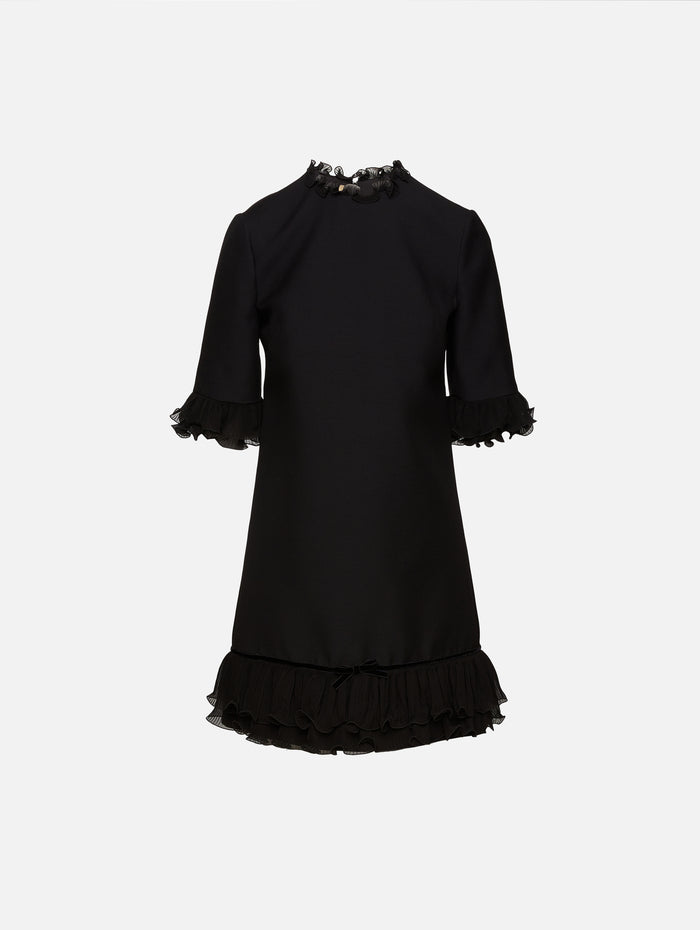 Crepe Couture Dress,VALENTINO GARAVANI,NERO,Image 1