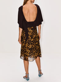 Silk Ruched Skirt,CHRISTOPHER ESBER,TORTOISE SHELL,Image 4