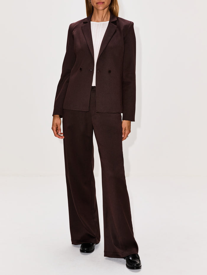 Celine Fitted Blazer,SABLYN,CHOCOLATE,Image 1