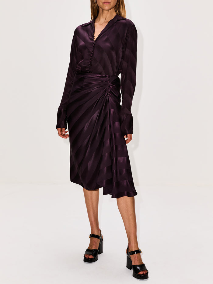 Sovora Skirt,DRIES VAN NOTEN,DARK PURPLE,Image 1