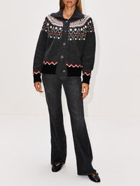 Sweet Winter Jacket,ALANUI,BLACK GREY/MULTI,Image 2