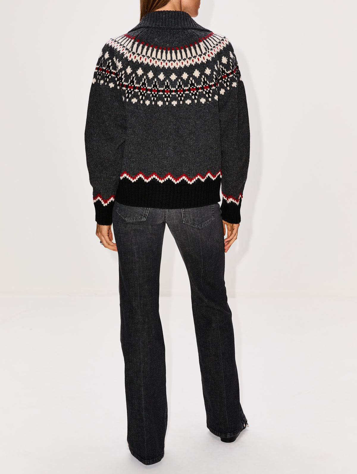 Sweet Winter Jacket,ALANUI,BLACK GREY/MULTI,Image 3