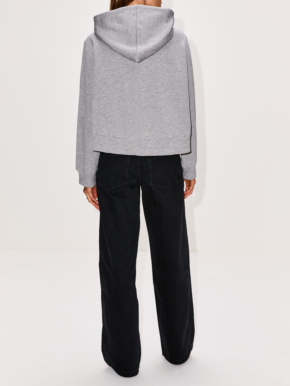Trapeze Hoodie,LOEWE,GREY MELANGE,Image 3
