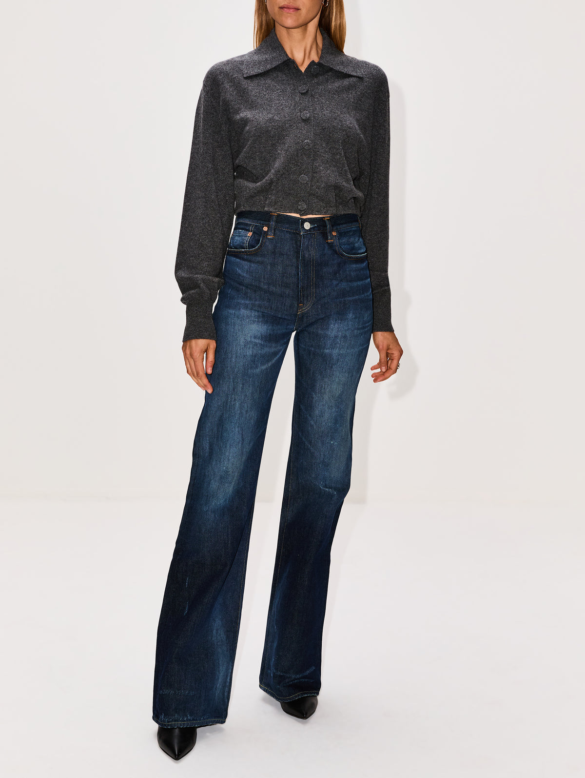 Tigre Cardigan,DRIES VAN NOTEN,DARK GREY,Image 2