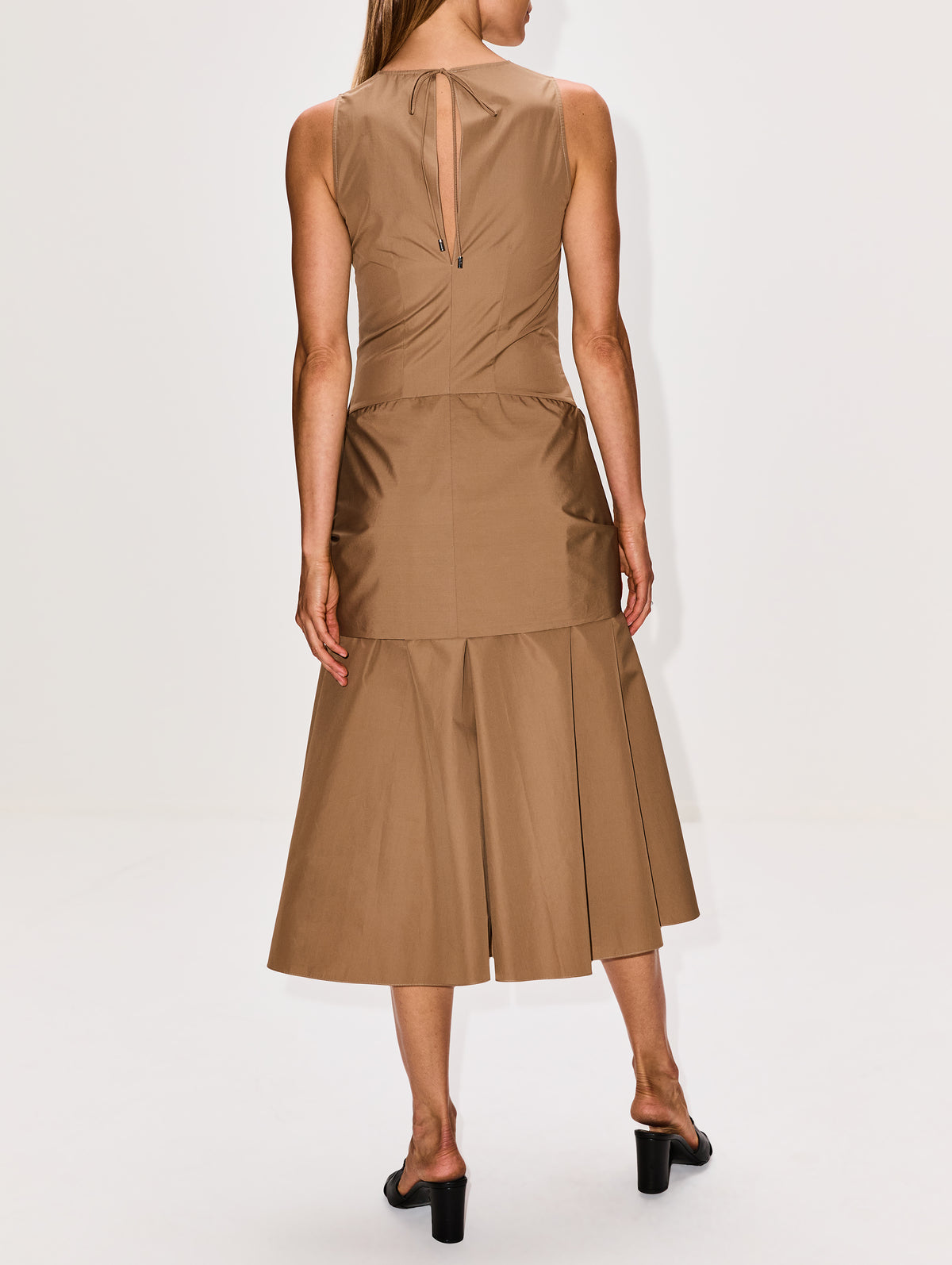 Loewe Tie-detailed Sleeveless Day Dress - Neutrals Loewe Tie-detailed Sleeveless Day Dress - Neutrals